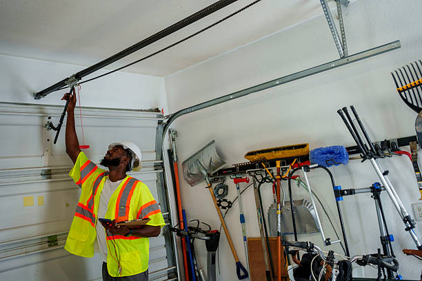 Professional Garage Door Panel Replacement technician working in Highland Beach, FL